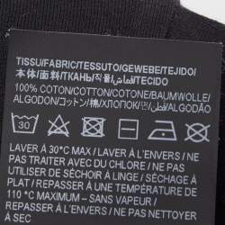 Saint Laurent Paris Black Logo Printed Cotton Crew Neck Half Sleeve T-Shirt S