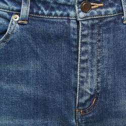 Pre Owned Saint Laurent Blue Faded Denim Skinny Jeans M Waist 30"