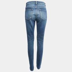 Pre Owned Saint Laurent Blue Faded Denim Skinny Jeans M Waist 30"