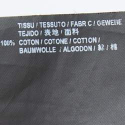 Pre Owned Saint Laurent Paris Black Cotton Logo Print T-Shirt S