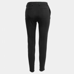 Pre Owned Saint Laurent Paris Black Wool Slim Leg Trousers S