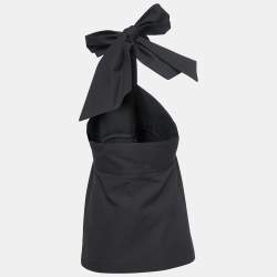 Saint Laurent Black Cotton Pique Totem Top M