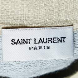 مملوكة مسبقًا Saint Laurent Grey Cotton Knit Sleeveless T-Shirt S