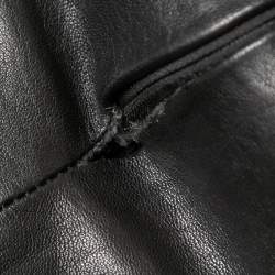 Saint Laurent Black Leather Mini Skirt S