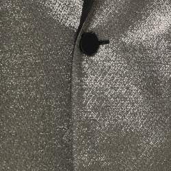 Pre Owned Saint Laurent Metallic Gold Single-Breasted Blazer M