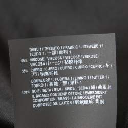 Pre Owned Saint Laurent Paris Black Studded Velvet Pleated Mini Skirt L