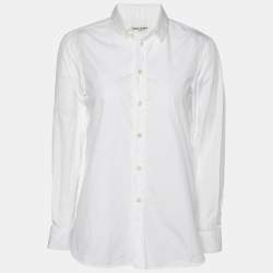 Saint Laurent Paris White Cotton Button Front Shirt M