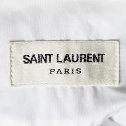 Saint Laurent Paris White Cotton Button Front Shirt M