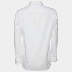 Saint Laurent Paris White Cotton Button Front Shirt M