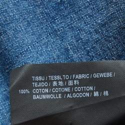 Pre Owned Saint Laurent Blue Denim Patchwork Cape Jacket M