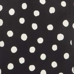 Pre Owned Saint Laurent Black Polka Dot Crepe Mini Dress M