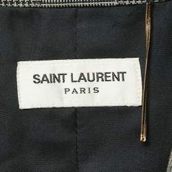 مملوكة مسبقًا Saint Laurent Paris Black Checked Wool Single Breasted Blazer S