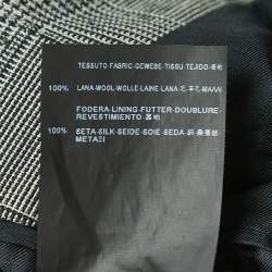 مملوكة مسبقًا Saint Laurent Paris Black Checked Wool Single Breasted Blazer S