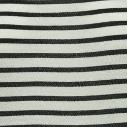 Pre Owned Saint Laurent Paris Cream Striped Wool Long Sleeve T-Shirt M