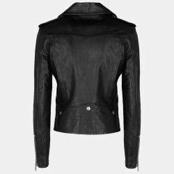 Pre Owned Saint Laurent  Women's Leather Biker Jacket - Black - S
