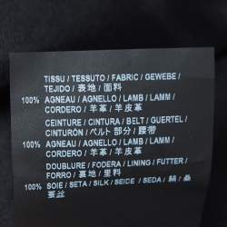 Pre Owned Saint Laurent Black Leather Belted Trousers S