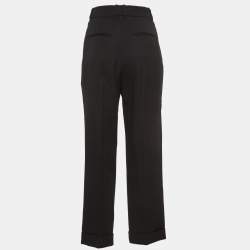 Pre Owned Saint Laurent Black Wool Pleated Trousers S