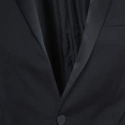 Pre Owned Saint Laurent Black Wool Single Breasted Blazer S