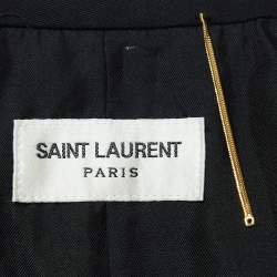 Pre Owned Saint Laurent Black Wool Single Breasted Blazer S