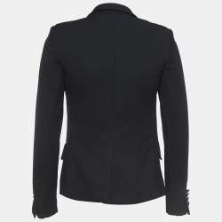 Pre Owned Saint Laurent Black Wool Single Breasted Blazer S