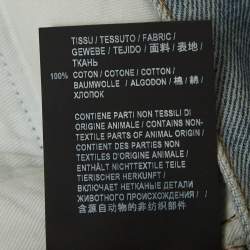 Saint Laurent Paris Blue Distressed Denim Bermuda Shorts S Waist 24''