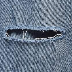 Saint Laurent Blue Ripped Denim Skinny Jeans M Waist 27"