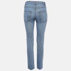 Saint Laurent Blue Ripped Denim Skinny Jeans M Waist 27"