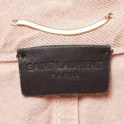 Pre Owned Saint Laurent Vintage Pink Denim Shorts S Waist 24"