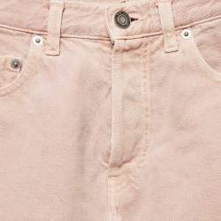Pre Owned Saint Laurent Vintage Pink Denim Shorts S Waist 24"