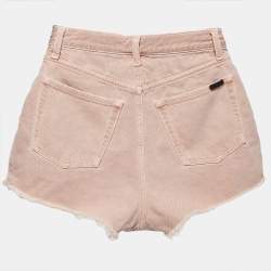Pre Owned Saint Laurent Vintage Pink Denim Shorts S Waist 24"