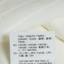 Pre Owned Saint Laurent Paris White Linen Blend Long Tent Dress M