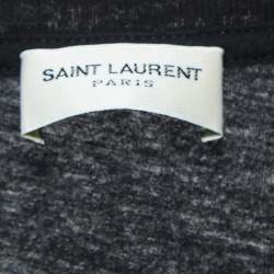 Saint Laurent Black LouLou Print Cotton T-Shirt S