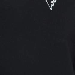 Saint Laurent Black LouLou Print Cotton T-Shirt S