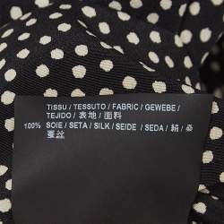 Pre Owned Saint Laurent Paris Black Dotted Print Silk Shirt M