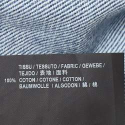 Pre Owned Saint Laurent Paris Blue Denim Applique Detail Jacket M