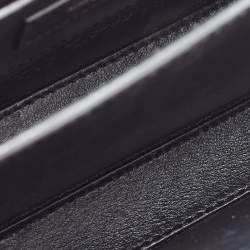 Saint Laurent Black Leather Mini Cassandra Top Handle Bag