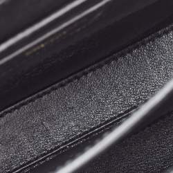 Saint Laurent Black Leather Mini Cassandra Top Handle Bag