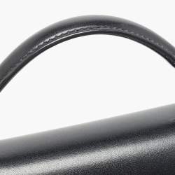 Saint Laurent Black Leather Mini Cassandra Top Handle Bag