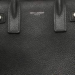 Saint Laurent Black Leather Nano Classic Sac De Jour Tote