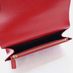 Saint Laurent Paris Red Leather Monogram Kate Belt Bag