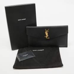 Saint Laurent Black Leather Uptown Pouch