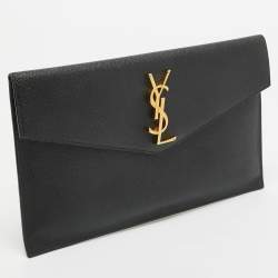 Saint Laurent Black Leather Uptown Pouch