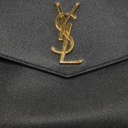 Saint Laurent Black Leather Uptown Pouch