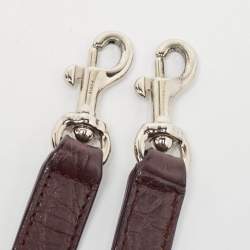 Pre Owned Saint Laurent Burgundy Croc Embossed Leather Nano Classic Sac De Jour Tote