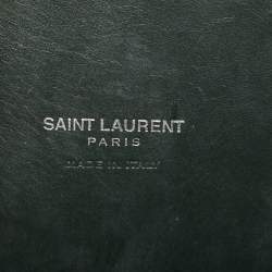 Saint Laurent Dark Green Leather Baby Classic Sac De Jour Tote