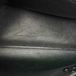 Saint Laurent Dark Green Leather Baby Classic Sac De Jour Tote