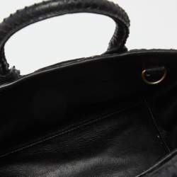 Saint Laurent Black/Gold Python Nano Classic Sac De Jour Tote