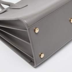 Pre Owned Saint Laurent Grey Leather Large Classic Sac De Jour Tote