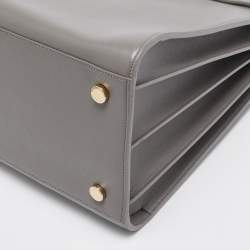 Pre Owned Saint Laurent Grey Leather Large Classic Sac De Jour Tote