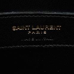 Saint Laurent Silver Leather Small Kate Chain Crossbody Bag